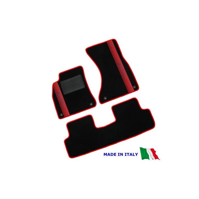 Tappetini Fiat Grande Punto (Serie 2005 - 2012) 3 pezzi ricamato